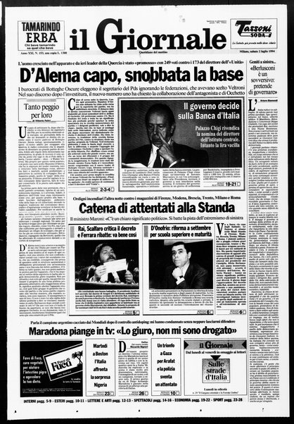 Il giornale : quotidiano del mattino